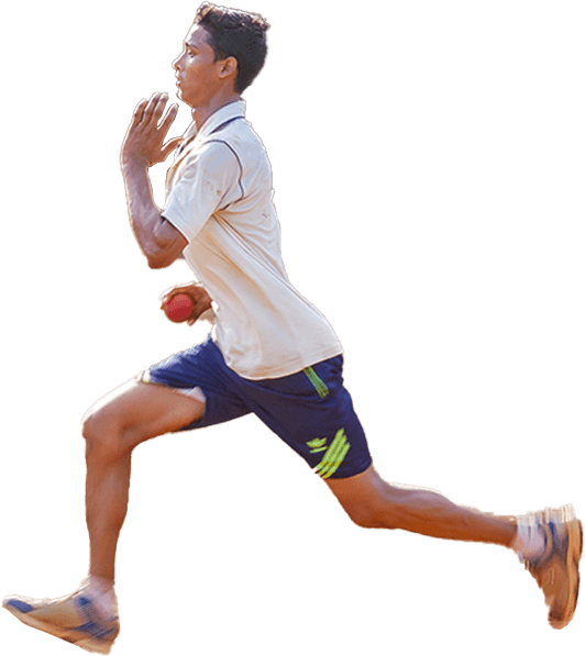 Cricketer running